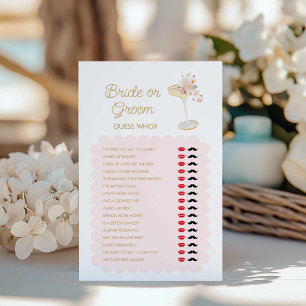 Lámina Petales y Prosecco Bride o Groom Shower Game