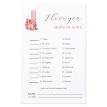 Petales y Prosecco Ducha de novia te amo juego