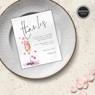 Lámina Pétalos de presupuesto Ducha de novias de vidrio d