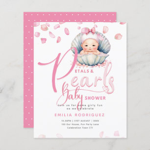 Lámina Pétalos y Perlas Beber Rosa Ducha