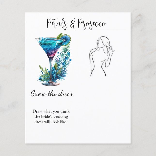 Lámina Petals & Prosecco Adivinación Vestido Jugar de Duc (Anverso)