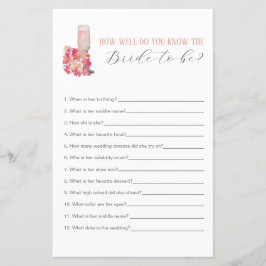 Lámina Petals & Prosecco Bridal Shower conocen a la novia