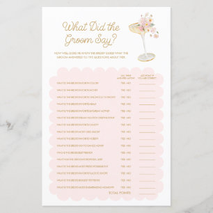 Lámina Petals y Prosecco ¿Qué dijo el Groom?