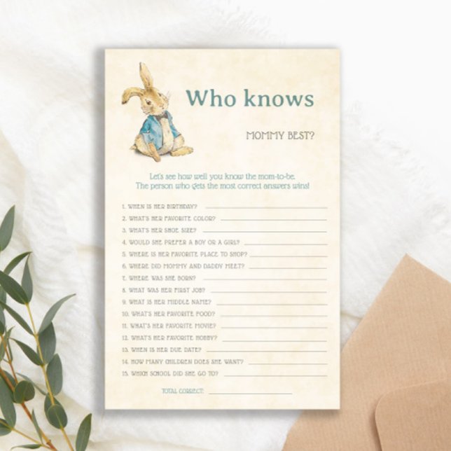 Lámina Peter El Conejo Que Conoce A Mamá Mejor Juego Vint (Subido por el creador)