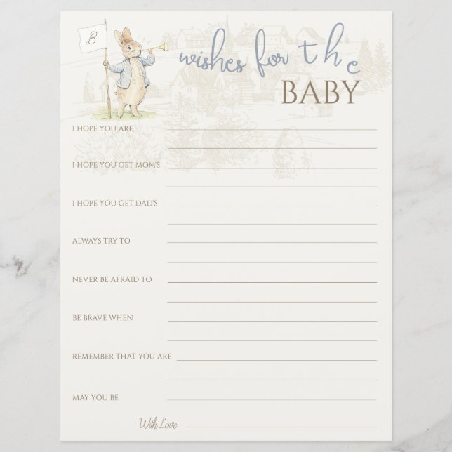 Lámina Peter el conejo un conejo beatriz quiere bebé (Anverso)