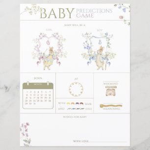 Lámina Peter, el juego de adivinanzas Baby Shower de cone