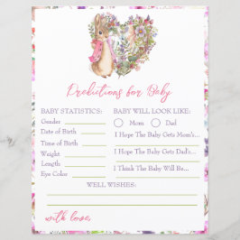 Lámina Peter, el juego de Baby Shower del Chica floral ro