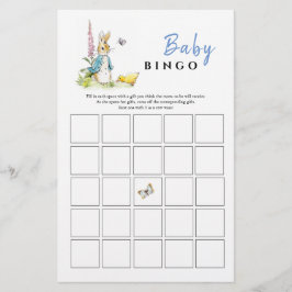 Lámina Peter rabbit baby Shower Bingo