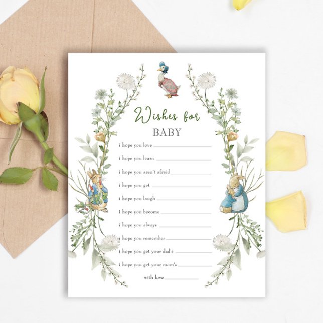 Lámina Peter Rabbit Baby Shower Desea Una Partida De Bebé (Subido por el creador)