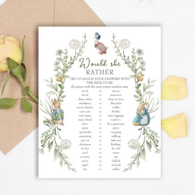 Lámina Peter Rabbit Baby Shower Prefiere (Subido por el creador)