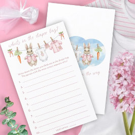 Lámina Peter Rabbit Baby Shower What's In The Diaper Bag