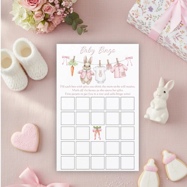 Lámina Peter Rabbit Girl Baby Shower Baby Bingo Game (Subido por el creador)