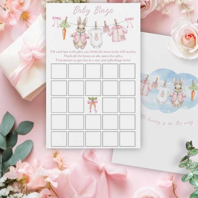 Lámina Peter Rabbit Girl Baby Shower Baby Bingo Game (Subido por el creador)