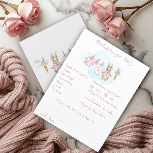Lámina Peter Rabbit Girl Baby Shower Predictions Advice (Subido por el creador)