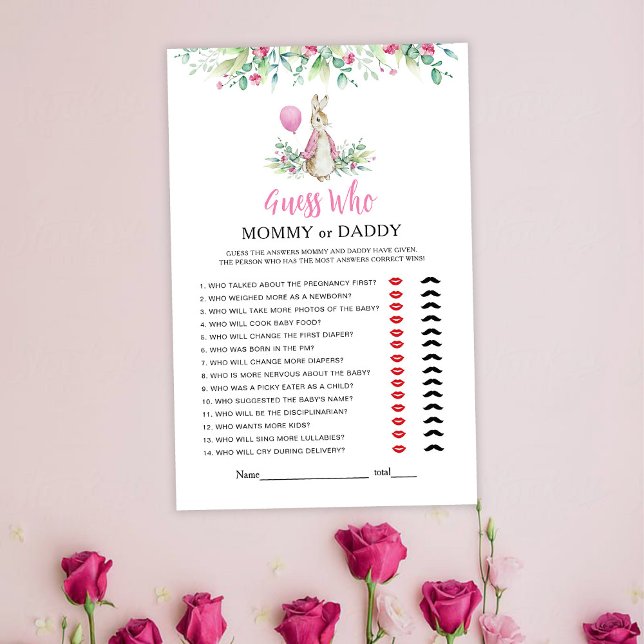 Lámina Peter Rabbit Mommy o Daddy Baby Game (Subido por el creador)