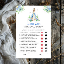 Lámina Peter Rabbit Mommy o Daddy Baby Game