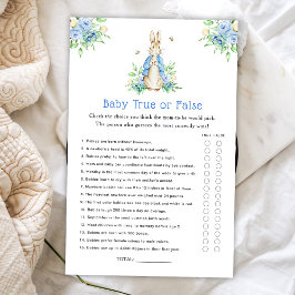 Lámina Peter Rabbit True o False Baby Game