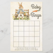 Peter The Rabbit - Juego de bingo Baby Shower