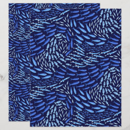 Lámina Pez de Océano Azul nadando - Papel de Scrapbook Os