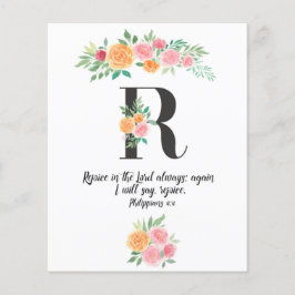 Lámina Philippians 4, letra R, caja de guiones de acuarel