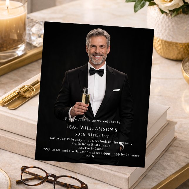 Lámina Photo milestone birthday invitation (Subido por el creador)