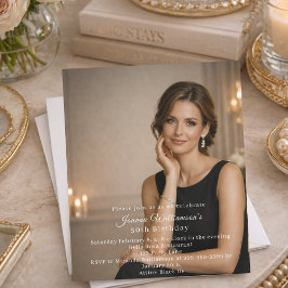 Lámina Photo milestone birthday invitation