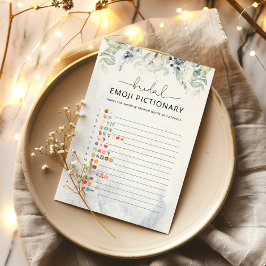 Lámina Piccionario de emoji de ducha de novia eucalypus d