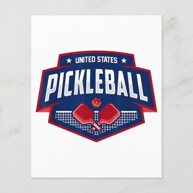 Lámina Pickleball Support Team Pickleball Player USA (Anverso)