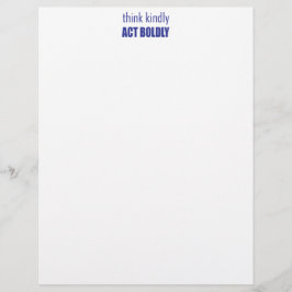 Lámina Piensen Amablemente, Actúen con valentía