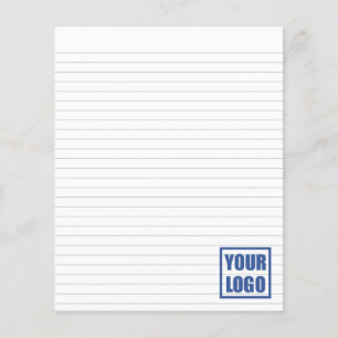 Lámina Piezas de papel con logotipo de negocios