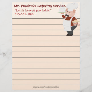 Lámina Piggy Chef Letterhead