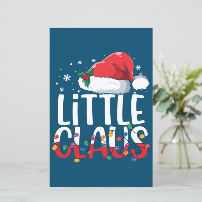 Lámina Pijamas Navideñas Little Claus Matching Familia Xm (Anverso de pie)