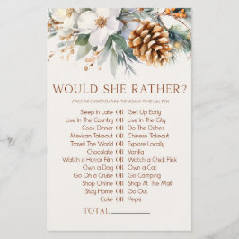 Lámina Pine Tree Flour Prefiere Un Juego De Baby Shower