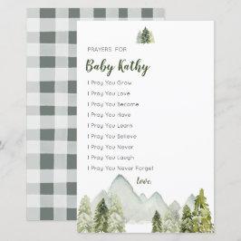Lámina Pine Trees Adventure Baby Shower Prayers for Baby