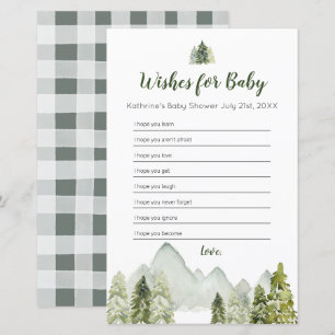 Lámina Pine Trees Adventure Baby Shower Wiers for Baby