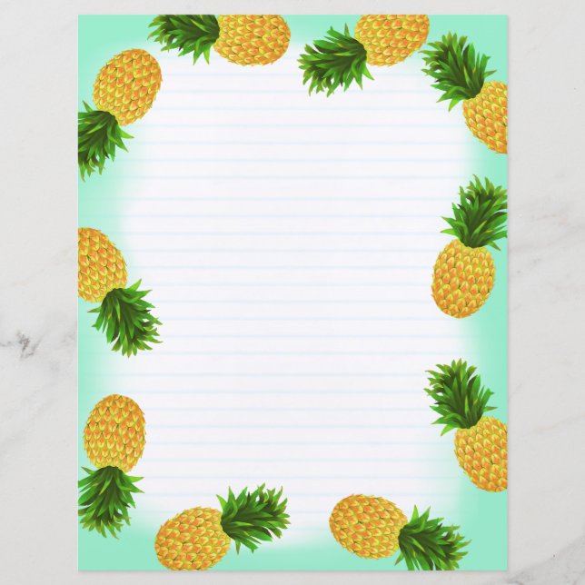 Lámina Pineapple Aqua Lined (Anverso)