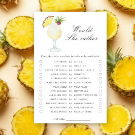 Lámina Pineapple bridal shower - Would she rather game