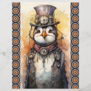 Lámina Pingüino 1b Steampunk