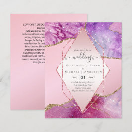 Lámina Pink AGATESparkles Wedding Invitaciones PRESUPUEST