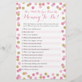 Lámina Pink and Gold ¿Qué tan bien conoces a tu mami Prue