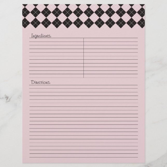 Lámina Pink Argyle Recipe Lethead (Anverso)