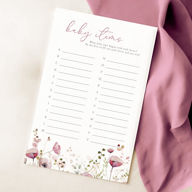 Lámina Pink Baby In Bloom Wildflower Baby Items Game (Subido por el creador)