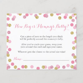Lámina Pink Baby Shower Qué grande es el juego de Belly d