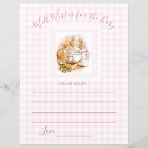 Lámina Pink Beatrix Potter Bien Desea Juego Baby Shower