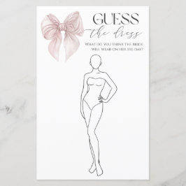 Lámina Pink Bow Adivinan El Juego De Vestir Novia
