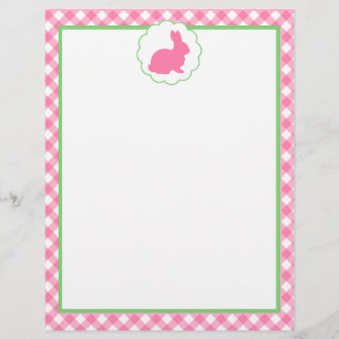 Lámina Pink Bunny Silhouette