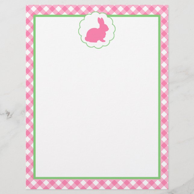 Lámina Pink Bunny Silhouette (Anverso)