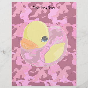 Lámina Pink Camo Ducky