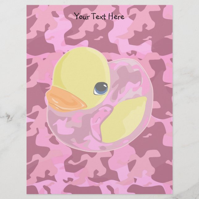 Lámina Pink Camo Ducky (Anverso)