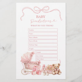 Lámina Pink Coquette Baby Carriage Baby Predictions 